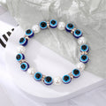 Blue and Black Evil Eye Mixed Bead Stretch Bracelets view 12