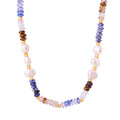 Pearl Multicolor Abacus Bead Gold Spacer Collar Necklace view 5