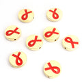 Colorful Awareness Ribbon Bead Jewelry Components For DIY Earrings And Bracelets Charms view 12