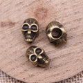 Dimensional Skull Large Hole Metal Bead in Three Finishes view 2