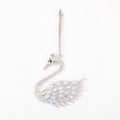 Crowned Rhinestone Swan Pendant Ornament Pink Clear Styles view 5