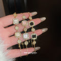 Gold Square Stone Slider Bracelet Cubic Zirconia 3 Colors view 3
