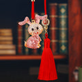Mixed Carrot Rabbit and Bent Ear Rabbit Car Hangers in Six Pictured Colors view 6