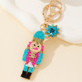 Beaded Nutcracker Soldier Charm Keychain Four Colors view 4