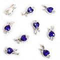 Tiny Heart Crystal Key Metal Jewelry Charms, 18 Colorways view 7