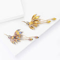 Long-tail Enamel Bird Brooch In 2 Color Variants For Jackets and Scarves view 3