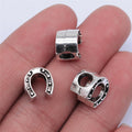 10x9mm 2.1g Antique Silver Zinc Alloy Horseshoe Large Hole Beads for Bracelet DIY Jewelry Making