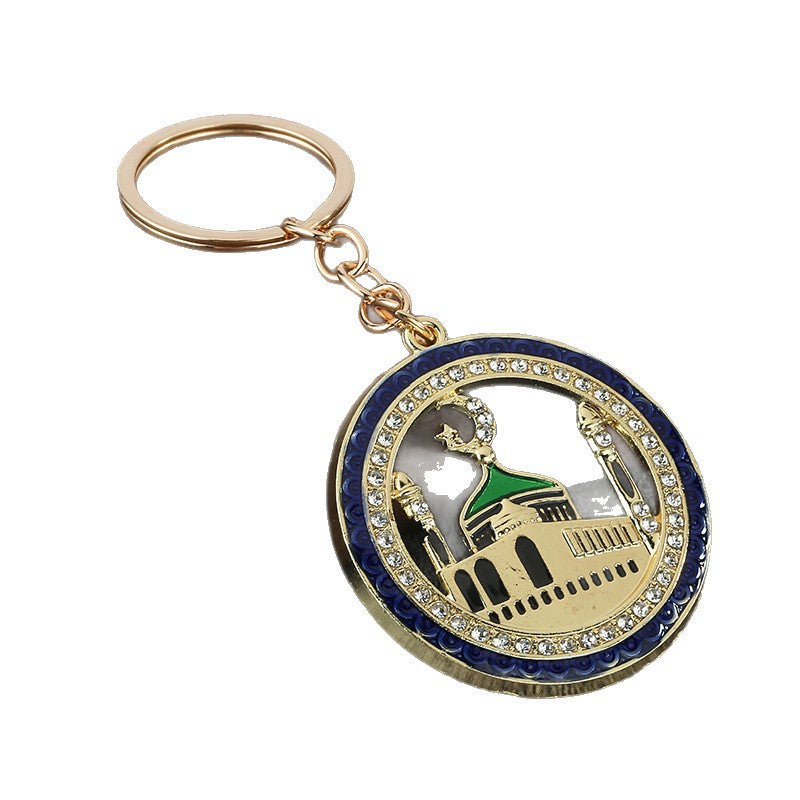 House Rhinestone Zinc Alloy Keychain Bag Charm Gift Accessory