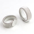 Coiled Adjustable Ring Blanks with Round Pads in Three Finishes view 2