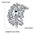 Oversized Crystal Leaf Cluster Brooch in Eight Colors view 10