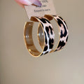Layered Leopard Print Hoop and Fringe Drop Earrings view 6