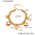 Crystal Heart Elastic and Chain Bracelets in Three Metal Finishes view 8