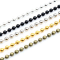 Metal Ball Chains in Four Finishes and Multiple Diameters view 1