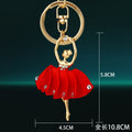 Fabric Skirt Ballerina Angel Keychains in Five Soft Color Options view 6