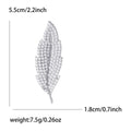 Pearl Leaf Brooch Gold Silver Tone Alloy Feather Pin view 7