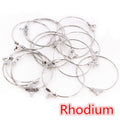 Large Wire Hoop Earring Findings in Four Finishes and Six Sizes view 9