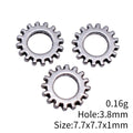 Antique Silver Metal Small Gear Ring Component For Jewelry Making view 3