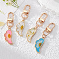 Wing Resin Daisy Keychains Gold Lobster Clasp 4 Styles view 1
