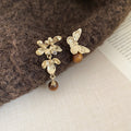 Brown Floral Stud Earrings in Two Coordinated Designs view 6