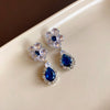 Blue Floral Earrings