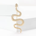 Gold Silver Textured Scale Snake Brooch Pin Two Finishes view 2