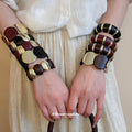 Acrylic Stretch Bracelet Oval and Tube Styles 9 Colors view 3