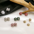 Magnetic Crystal Look Ball No Piercing Stud Earrings view 1