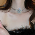 Five Mixed Crystal Rose Green Bracelet And Statement Necklace Designs view 4