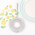 Silver Rhinestone Circle Wreath Christmas Hanging Ornament view 2