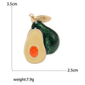 Avocado Brooch A Green Avocado Half Crystal Accent Pin view 5