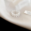 Silver Open Rings Eleven Styles Crown Flower Pearl Shield view 1