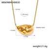 Gold Pebble Pendant
