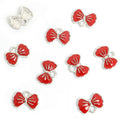 Enamel Double Bow Charms in Gold and Silver Tones, Six Colors view 7