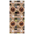 Brown Cabochon and Pearl Long Dangle Stud Earrings view 5