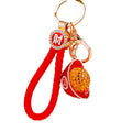 Jeweled Gold Ingot Keychains with Fortune Cords and Loose Loops view 5