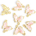 Pastel Crystal Butterfly Metal Charms, 12 Colorways view 6