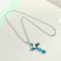 Stainless Steel Yin Yang Cross Pendant Necklaces in Two Colors view 2
