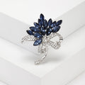 Marquise Crystal Bouquet Brooch With Jeweled Ribbon Bow view 4