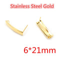 Geometric Stud Earring Components in Steel and Gold Tone view 5