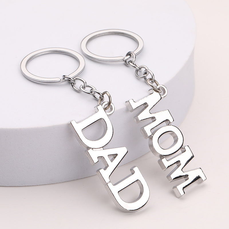 DAD MOM Zinc Alloy Letter Keychain Father's Mother's Day Gift