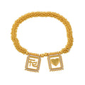 Gold-Tone Bead Bracelet with Paired Framed Symbol Charms view 9