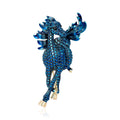 Rhinestone Running Horse Brooch Pave Gold Tone Animal Pin view 1