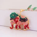 Rhinestone Elephant Keychain With Lobster Clasp, 6 Color Styles view 6