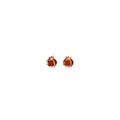 Red Pomegranate Gold Tone Novelty Small Stud Earrings view 5