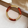 Twisted Rope Acrylic Gold Stretch Bracelets 4 Colors view 8