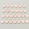 Round Enamel Alphabet Charms A to Z in Seven Color Sets view 11