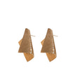 Layered Geometric Stud Earrings in Gold Tone or Silver Tone view 5