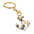 Metal Anchor Keychain With Rope Detail, 12 Color And Finish Styles view 5