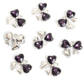 Crystal Bow Charms in Gold and Silver Tones, 12 Color Designs view 9