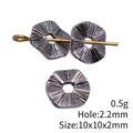 Brushed Wavy Disc Metal Spacer Beads in Six Variants view 5